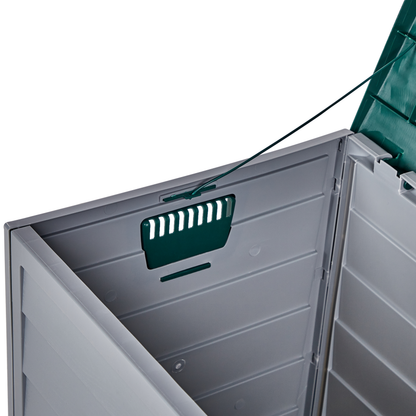 Grey Outdoor Storage Box 112 x 50cm With Handles And Castors