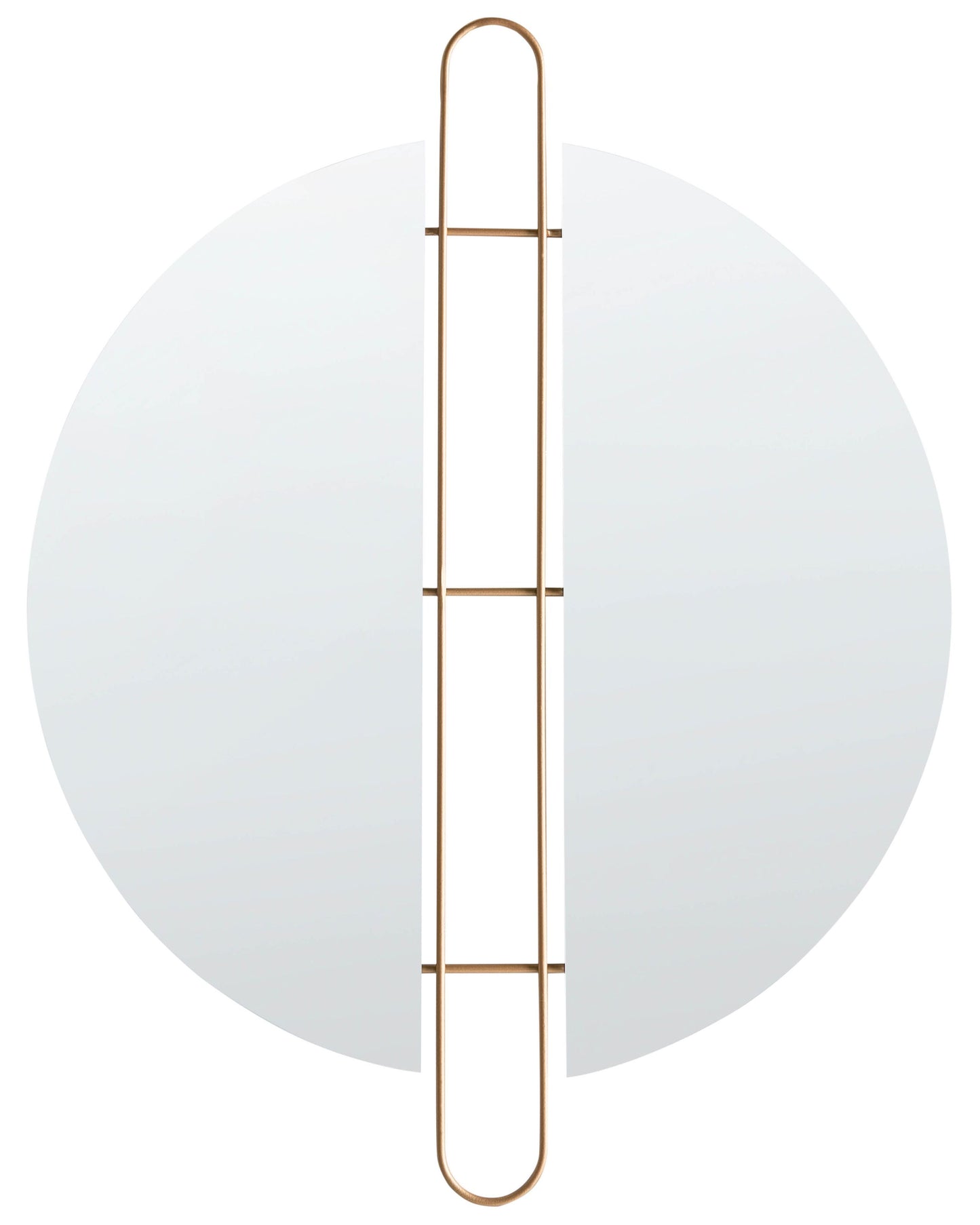 Gold Round Wall Mirror 52cm Metal Frame