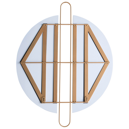 Gold Round Wall Mirror 52cm Metal Frame