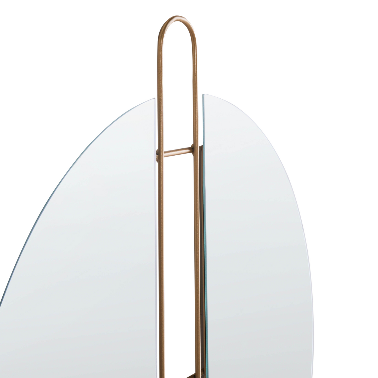 Gold Round Wall Mirror 52cm Metal Frame