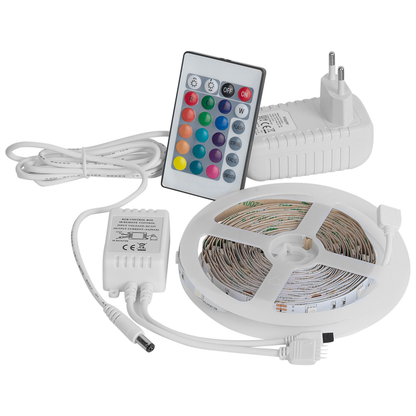 KIKORI 5m LED Strip Lights Remote Control Multicolour 16 Colours