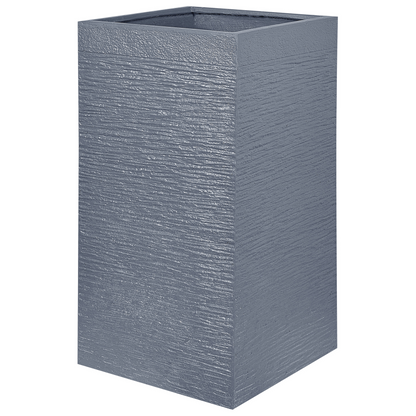 Grey Fibre Clay Tall Square Plant Pot Planter Indoor Outdoor Gardens Collection