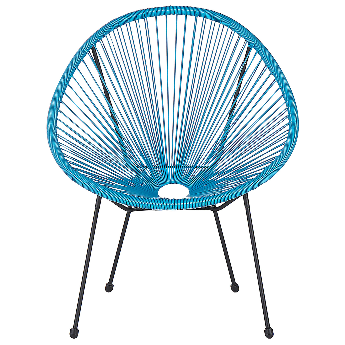 Garden Chair Blue PE Rattan Papasan Chair Deep Seat Outdoor