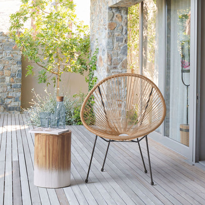 Papasan Garden Chair Natural PE Rattan Modern Design