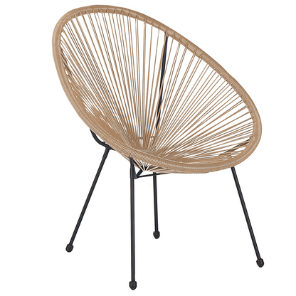 Papasan Garden Chair Natural PE Rattan Modern Design
