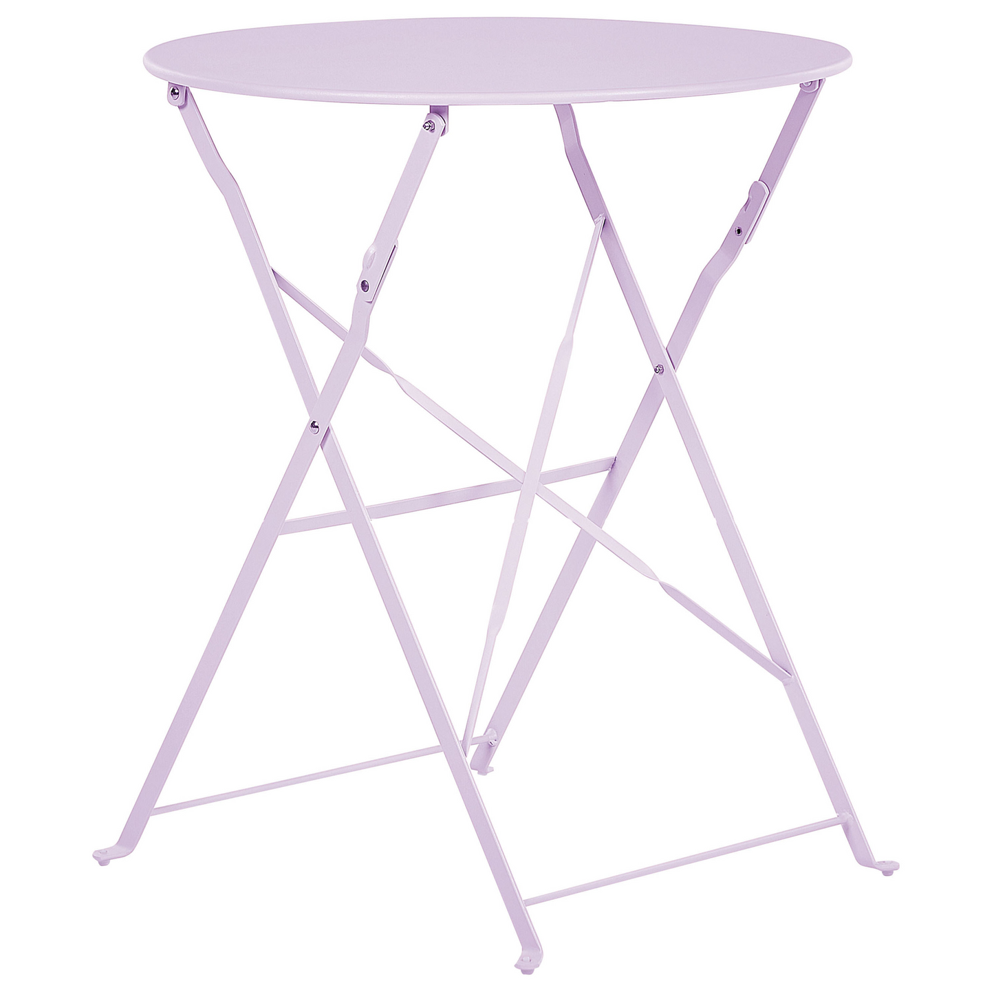 Purple Metal Folding Slatted Seat Back Outdoor Bistro Set