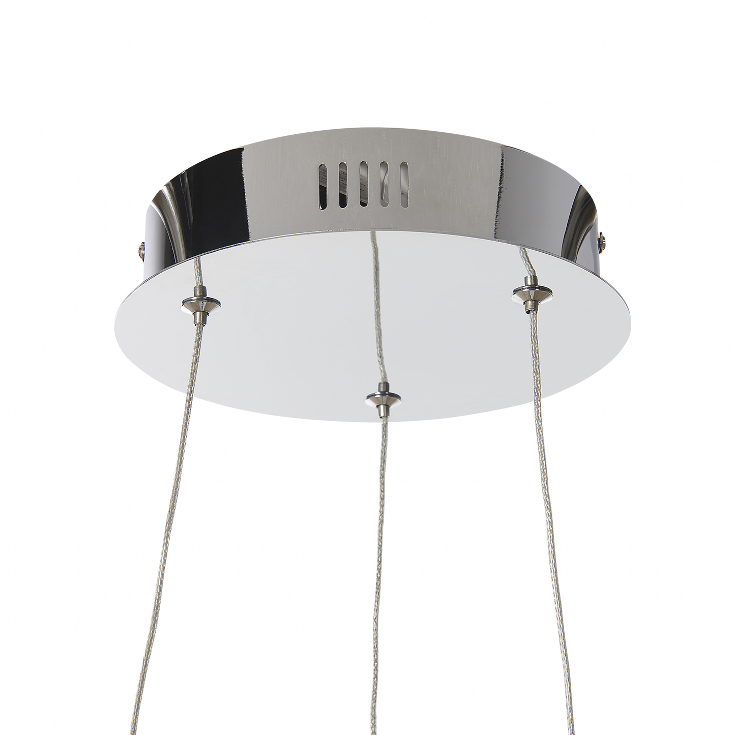 Pendant Lamp 40cm Ring Integrated LED Silver Aluminium