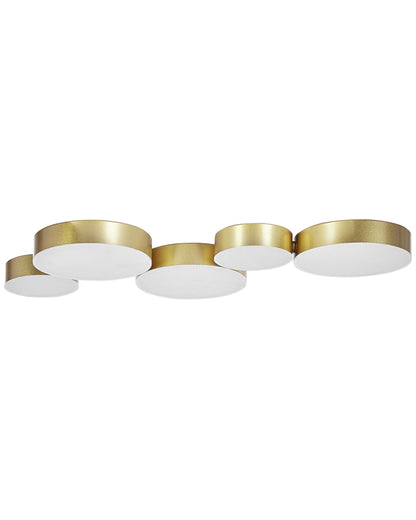 Gold 5 Light LED Ceiling Lamp Integrated Iron Frame