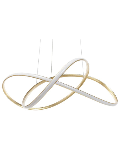 Pendant Lamp Gold Aluminium Integrated LED Knot Shape