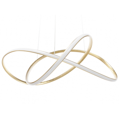 Pendant Lamp Gold Aluminium Integrated LED Knot Shape