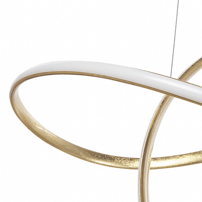 Pendant Lamp Gold Aluminium Integrated LED Knot Shape