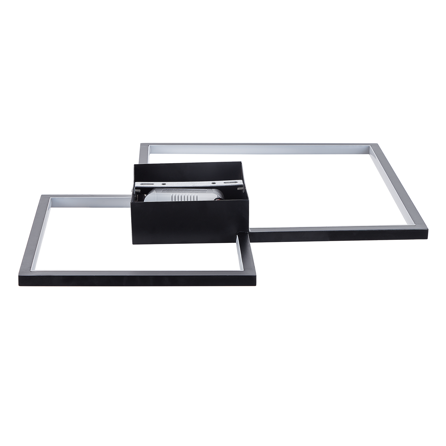 Black Aluminium Square Ceiling Lamp With Integrated LED