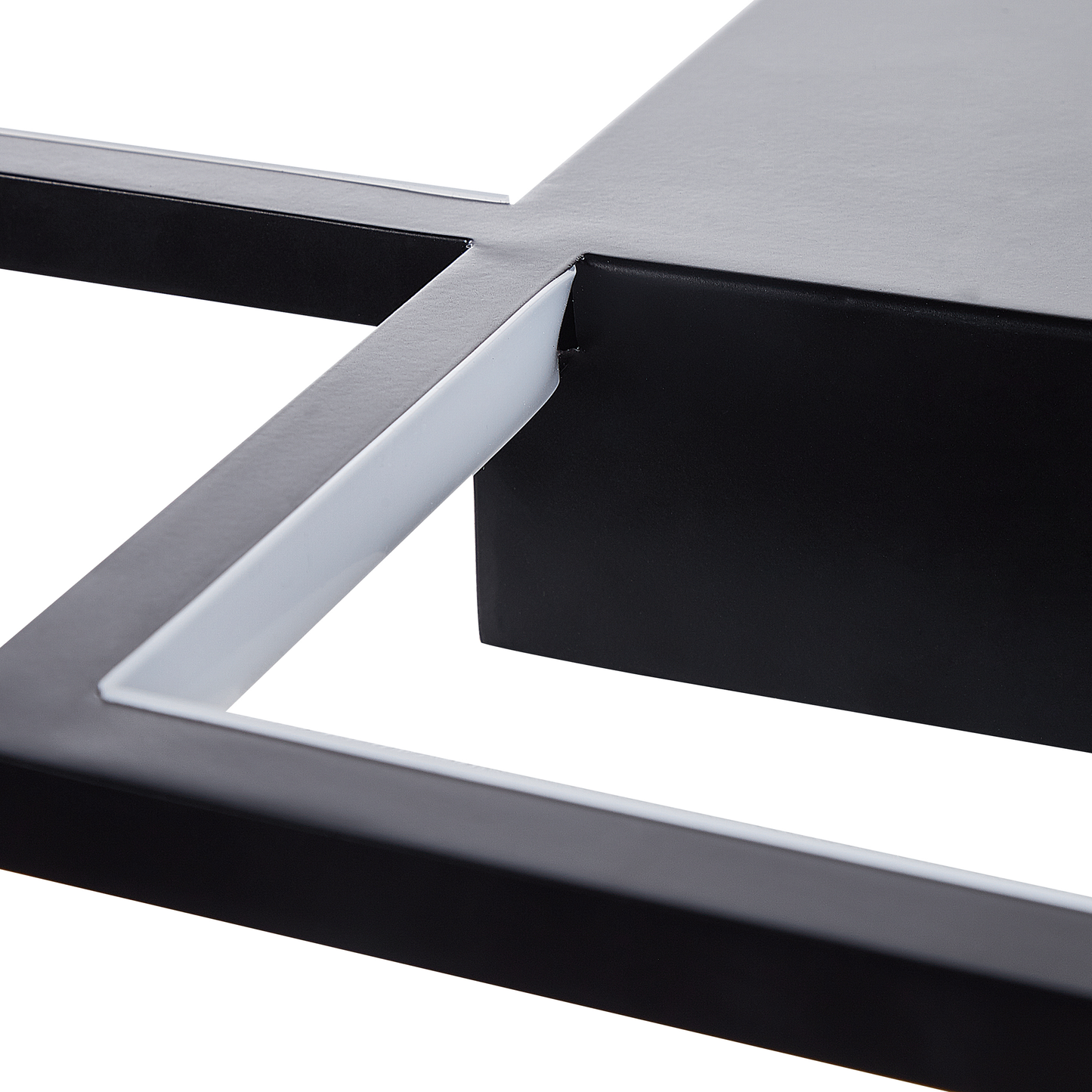 Black Aluminium Square Ceiling Lamp With Integrated LED