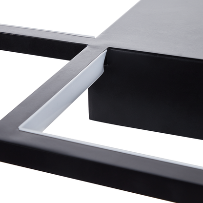 Black Aluminium Square Ceiling Lamp With Integrated LED