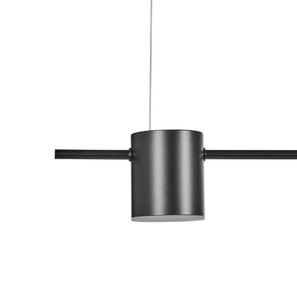 Pendant Lamp Black Aluminum Iron Round Track Light