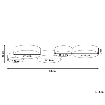 Gold 5 Light LED Ceiling Lamp Integrated Iron Frame