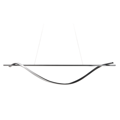 Black Iron Pendant Lamp Integrated LED Spiral Modern Lighting