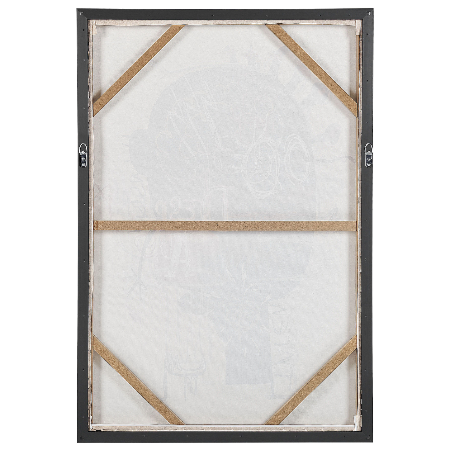 Abstract Mind Canvas 63 x 93cm Blue Beige Framed Art