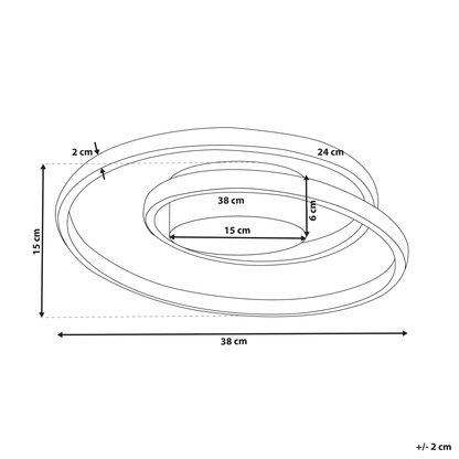 Ceiling Lamp Black Aluminium Ring LED Lighting Integrated Modern Glamour Home Decor