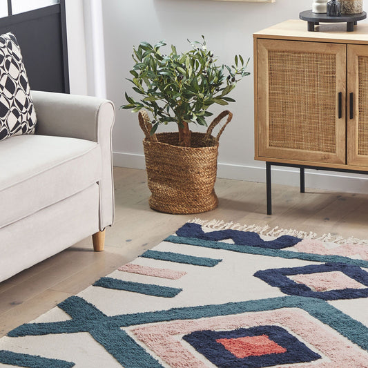 Handwoven Cotton Rug 140 x 200cm Multicolour Scandinavian