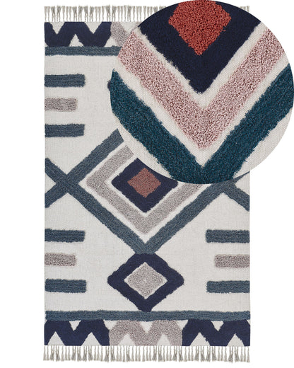 Handwoven Cotton Rug 140 x 200cm Multicolour Scandinavian