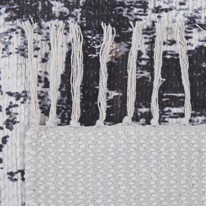 Multicolour Handwoven Area Rug 80 x 150cm Polyester and Cotton Abstract Distressed Pattern