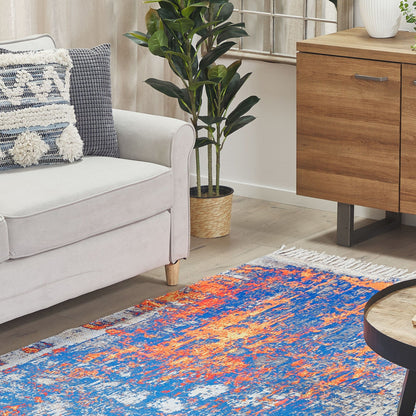 Handwoven Area Rug Multicolor Abstract Pattern 150 x 230cm