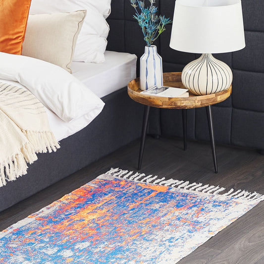 Home Handwoven Multicolour Area Rug 80 x 150cm Abstract Pattern