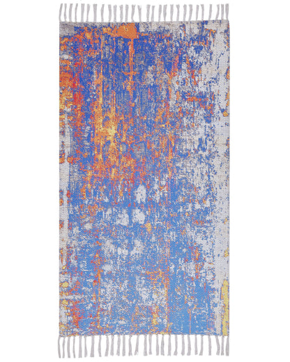 Home Handwoven Multicolour Area Rug 80 x 150cm Abstract Pattern