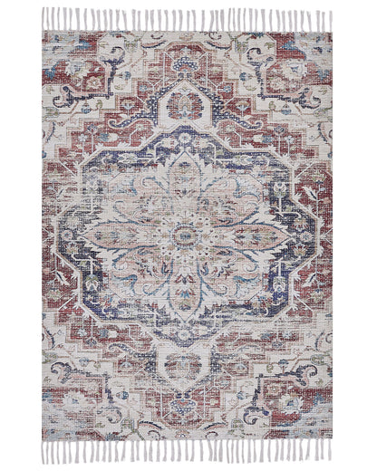 Home Multicolor Area Rug 150 x 230 Distressed Oriental Tassels