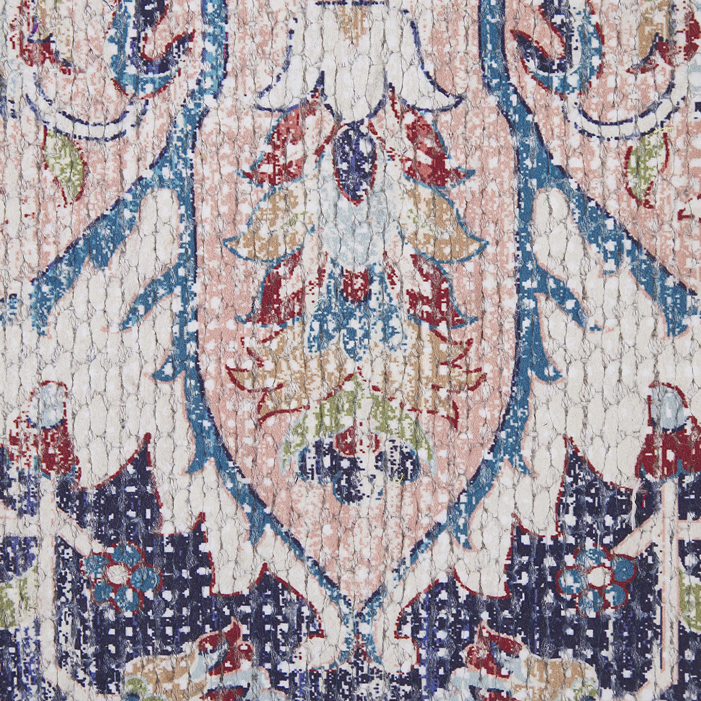 Oriental Distressed Multicolour Rug 140 x 200cm Handwoven Polyester Cotton Tassels