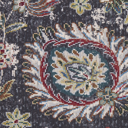 Multicolour Polyester Cotton Area Rug 140 x 200 Oriental Tassels