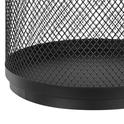 Lantern Black Iron 24cm Pillar Candle Holder