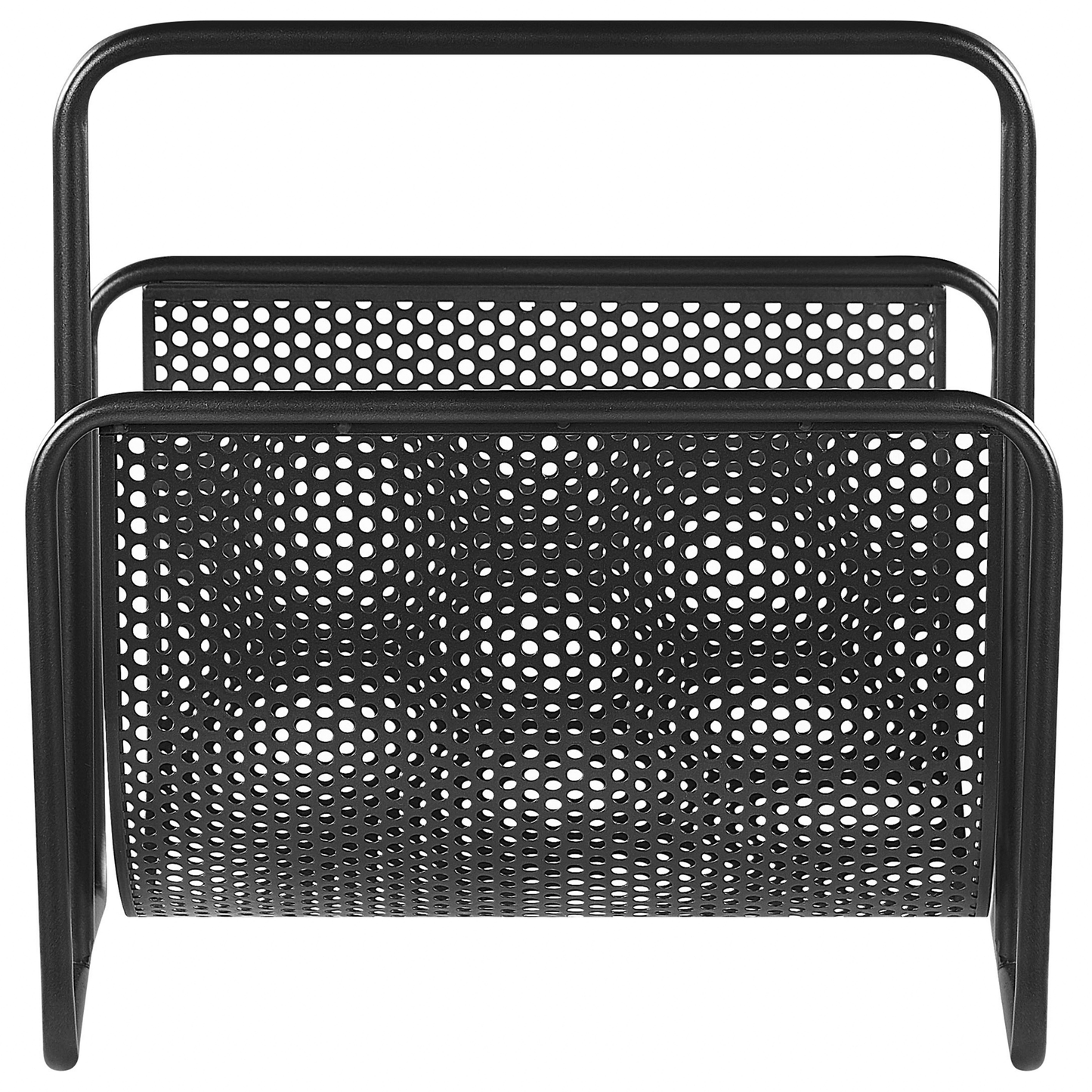 Magazine Rack Black Iron Storage Holder Modern Decor