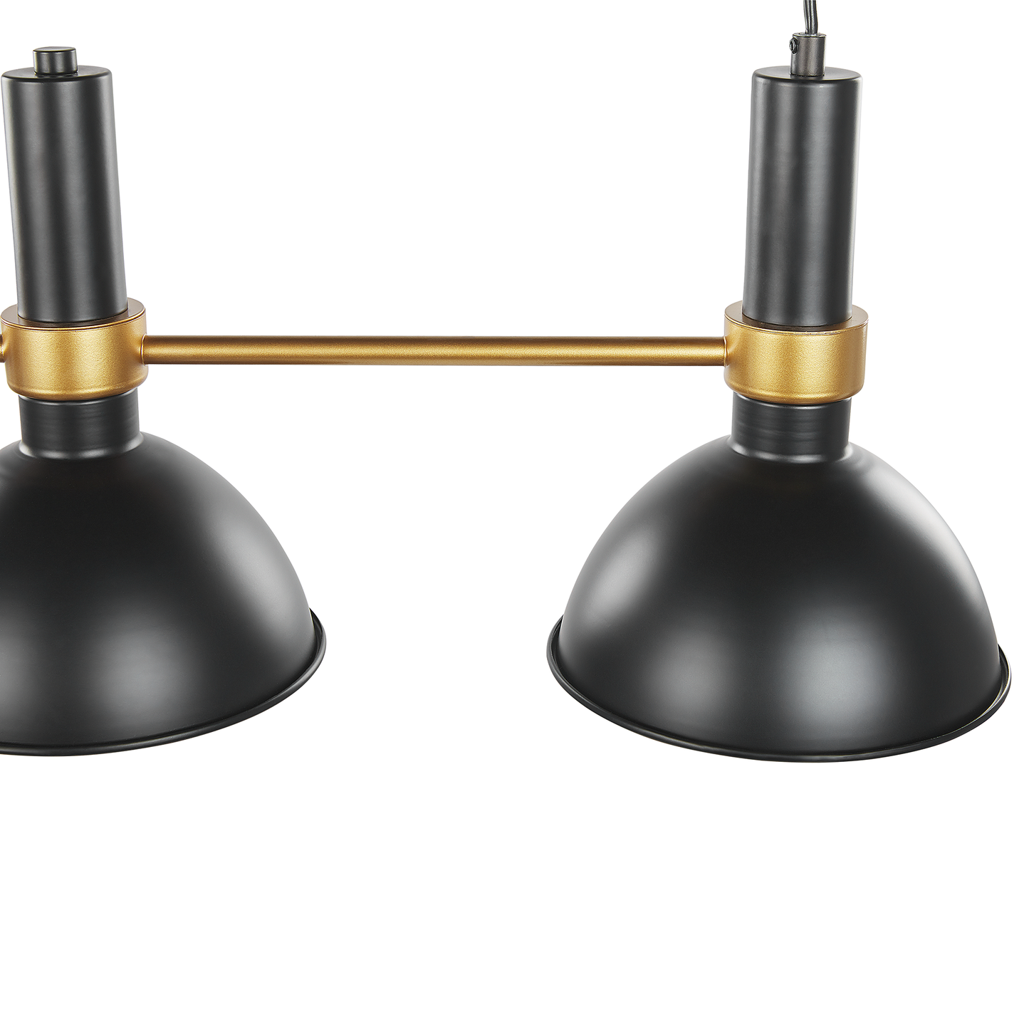 3 Light Hanging Lamp Black Gold Metal Track 107cm