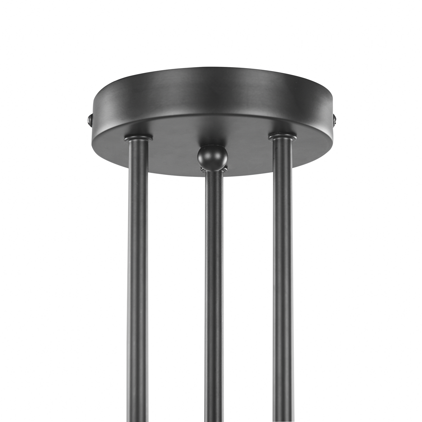 Ceiling Lamp Black Metal 33cm 6 Lights Iron No Shades