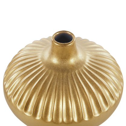 Home Gold Stoneware Vase 20cm Decorative Tabletop Accent