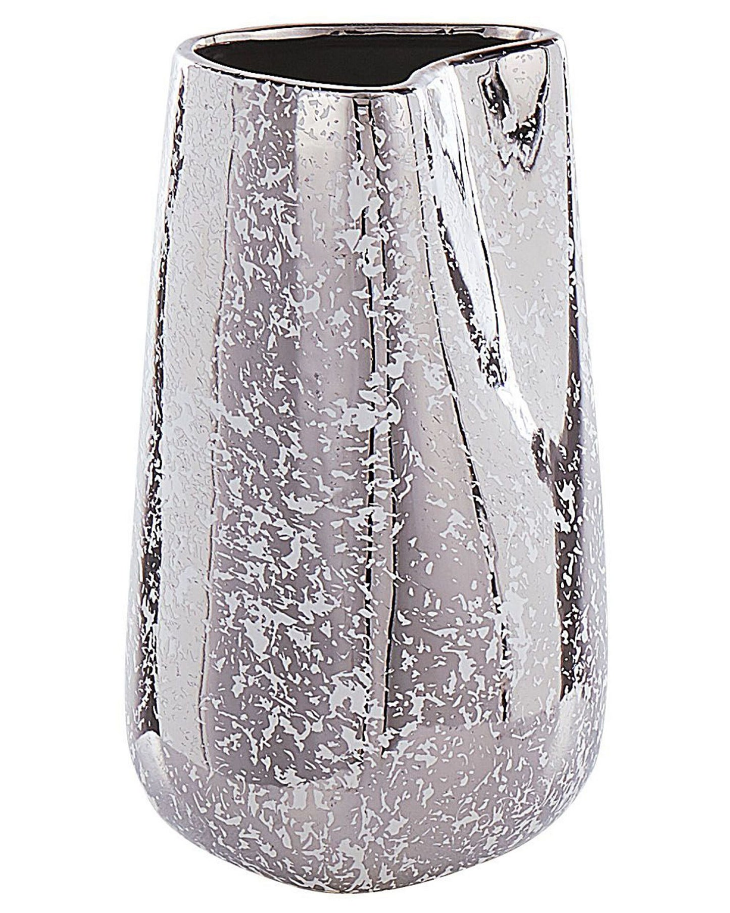 Decorative Vase Silver Stoneware 27cm