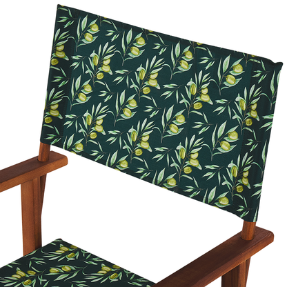 Heritage Garden Director's Chairs Set of 2 Dark Wood Folding