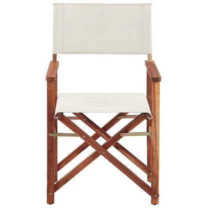 Acacia Living Garden Director's Chairs 2 Dark Wood Geometric Folding