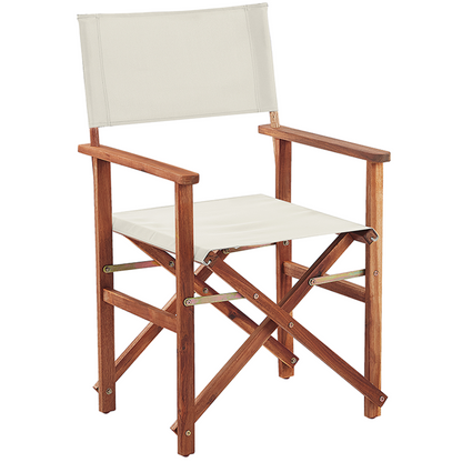 Acacia Living Garden Director's Chairs 2 Dark Wood Geometric Folding