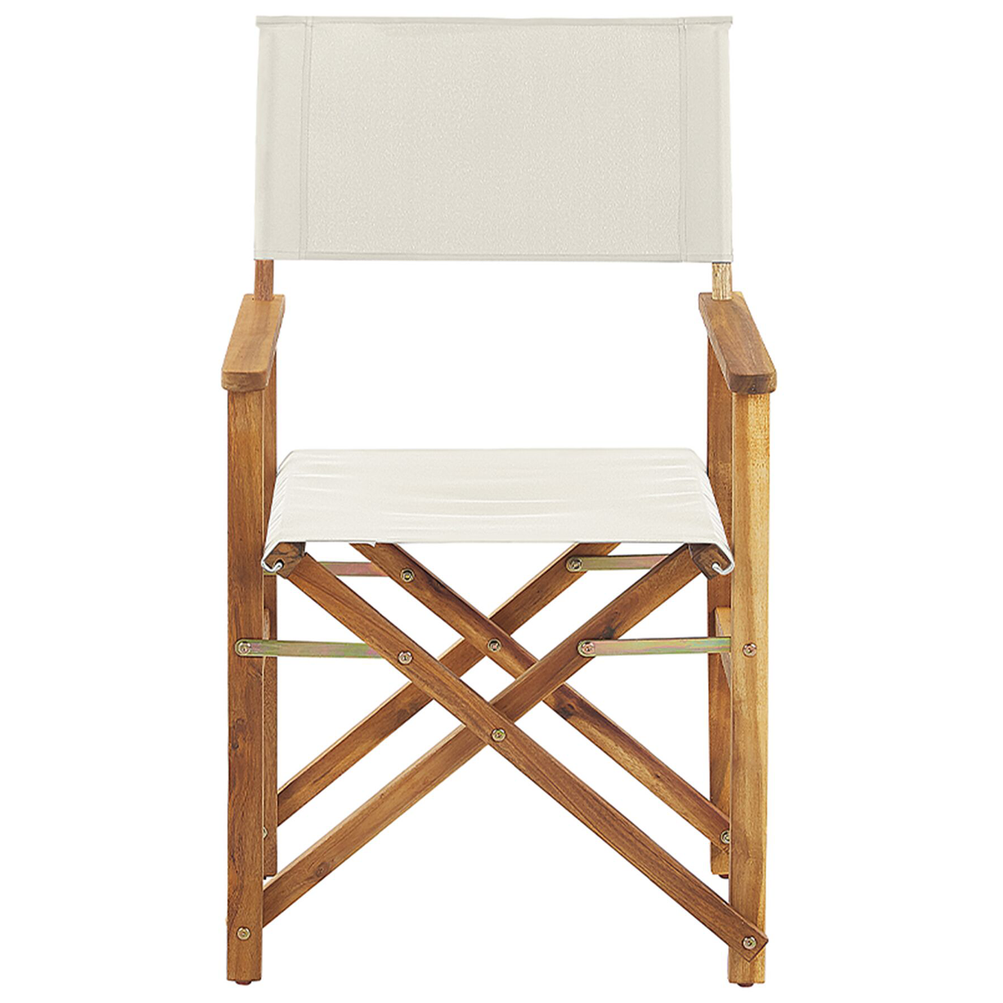 Garden Director's Chairs Set of 2 Light Wood Folding Sling