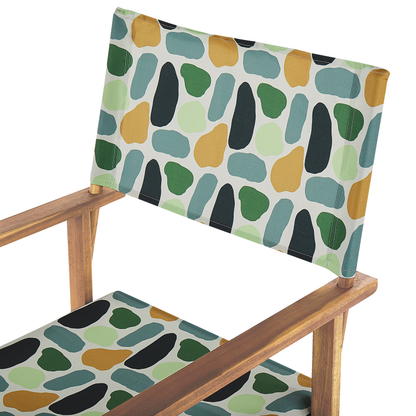 Garden Director's Chairs Set of 2 Light Wood Folding Sling