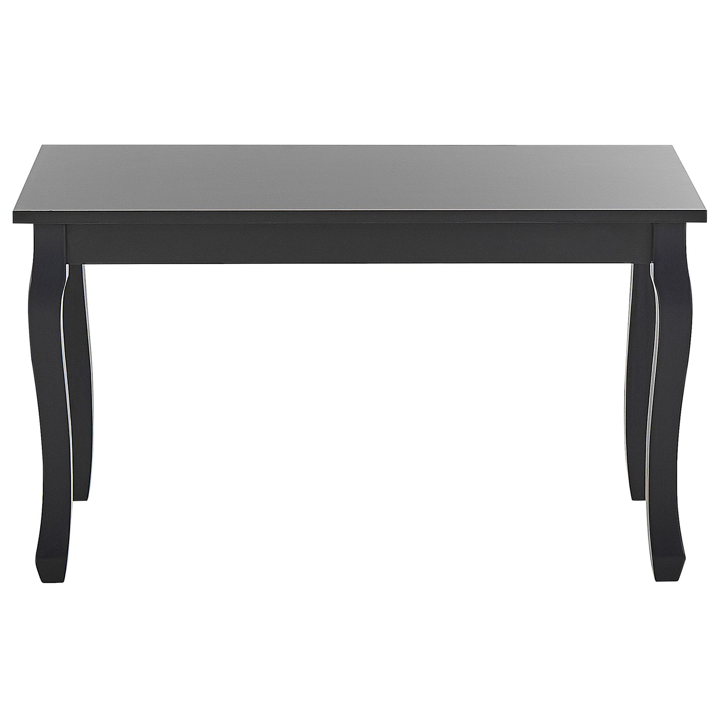 Maison Chic Coffee Table Black MDF Top With Pine Wood Cabriole Legs 80x40 cm Shabby Chic