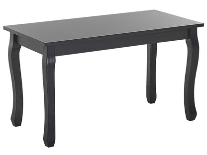 Maison Chic Coffee Table Black MDF Top With Pine Wood Cabriole Legs 80x40 cm Shabby Chic