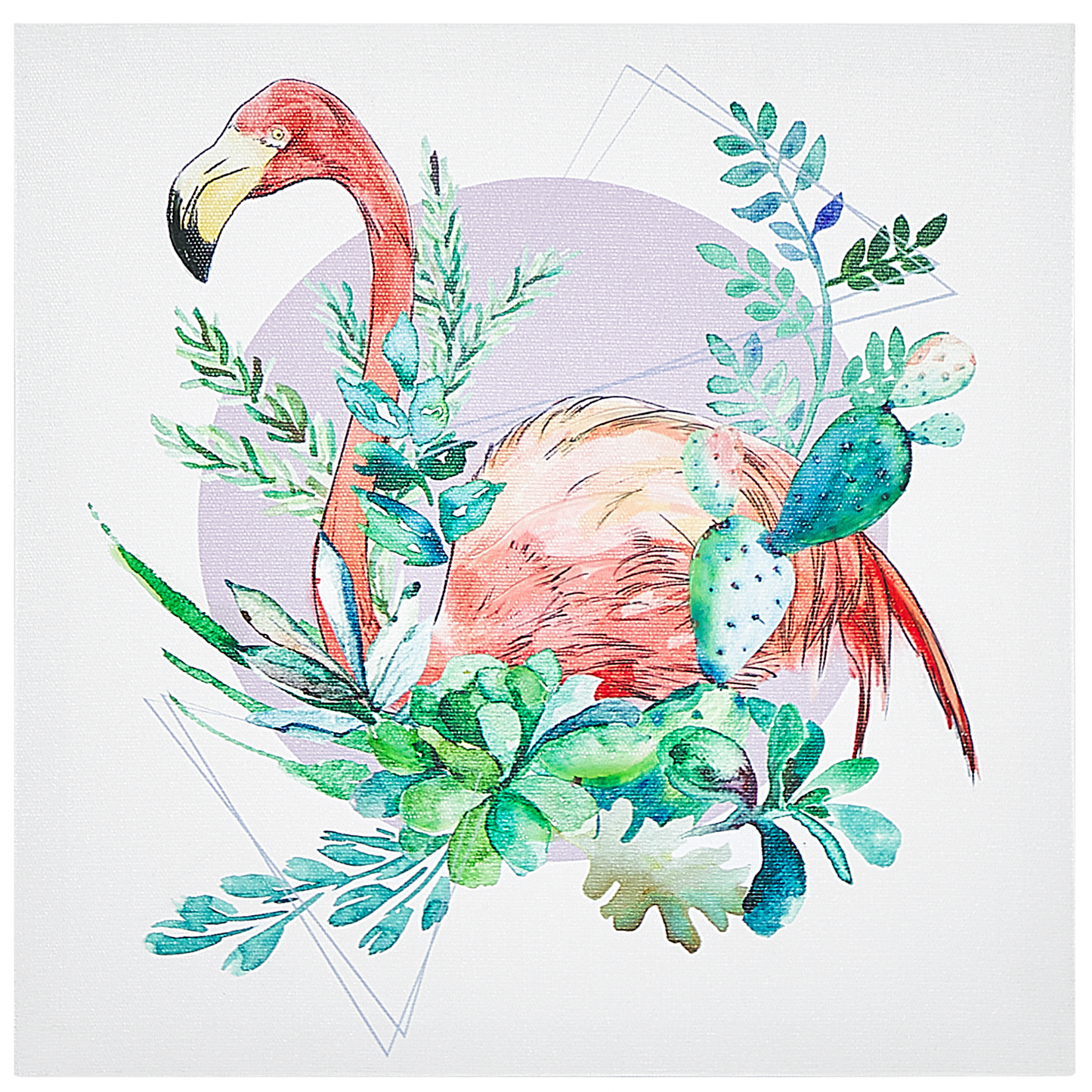 Art Prints Set Of 3 Polyester Canvas Multicolour 30 x 30
