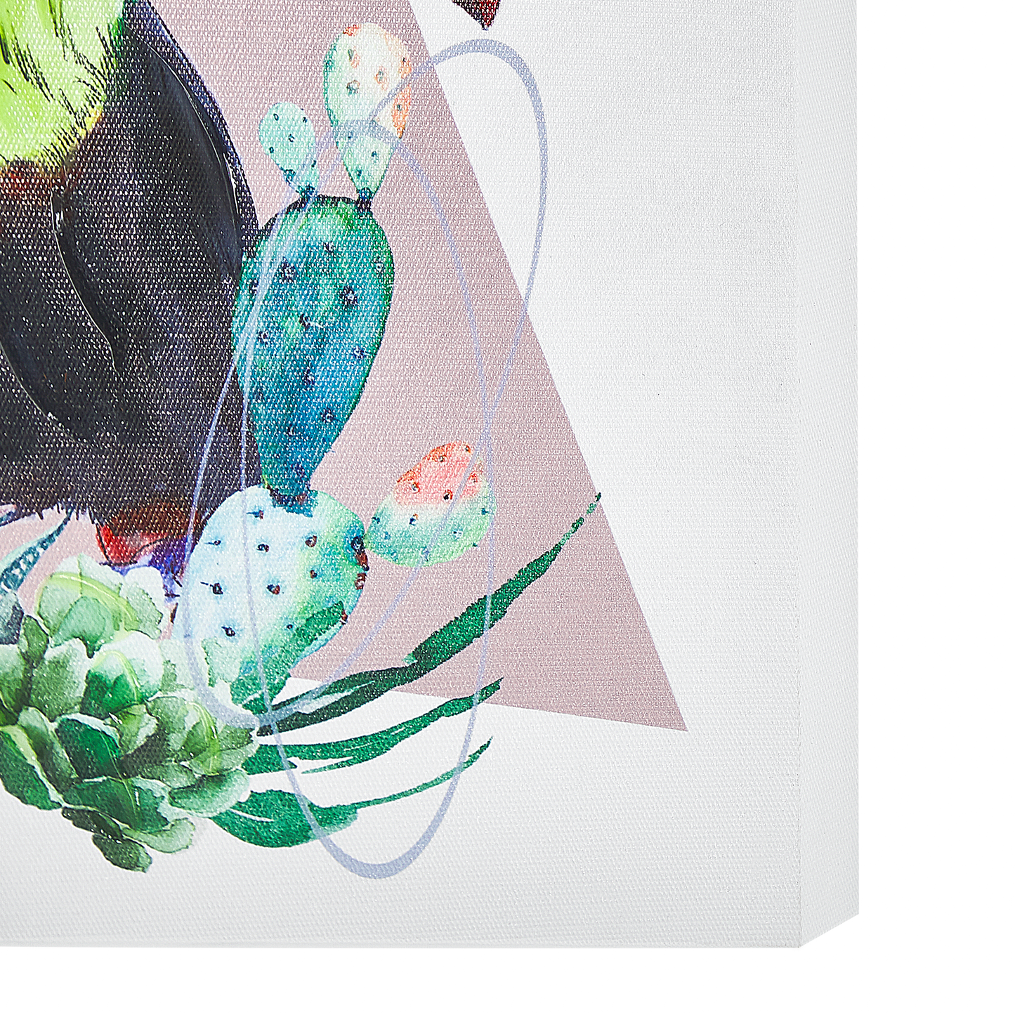 Art Prints Set Of 3 Polyester Canvas Multicolour 30 x 30
