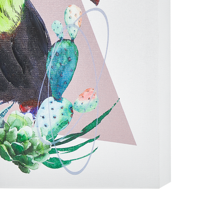 Art Prints Set Of 3 Polyester Canvas Multicolour 30 x 30