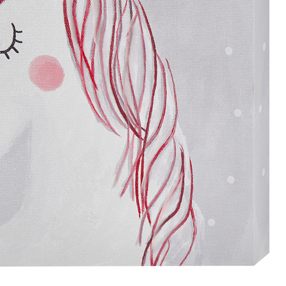 Kids Art Prints Set 3 Grey Pink 30 x 30cm With Hooks