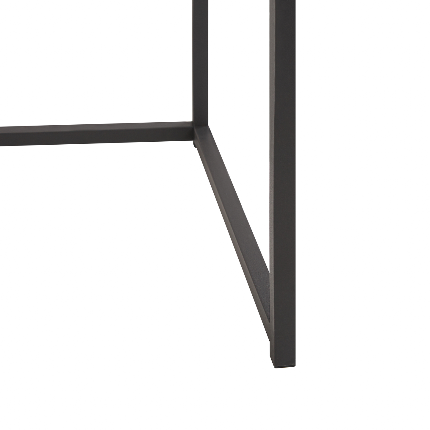 Office Desk Dark Brown And Black Metal Frame 120 x 55cm